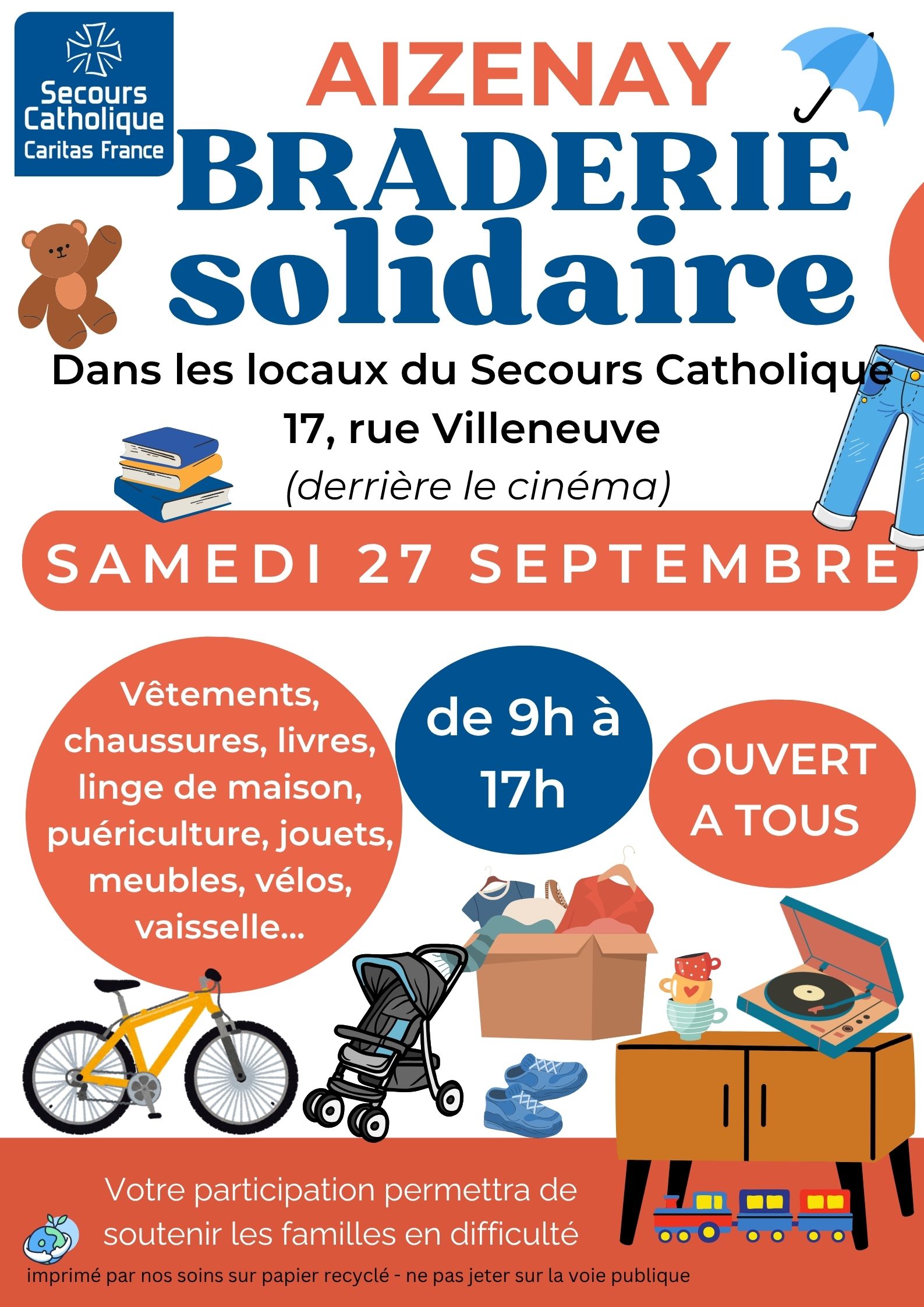 C'est derrière le cinéma à la Boutique solidaire