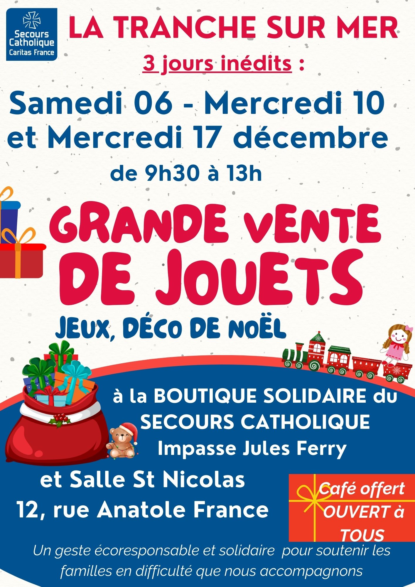 Jouets, jeux, livres, déco de Noël à La Tranche sur Mer
