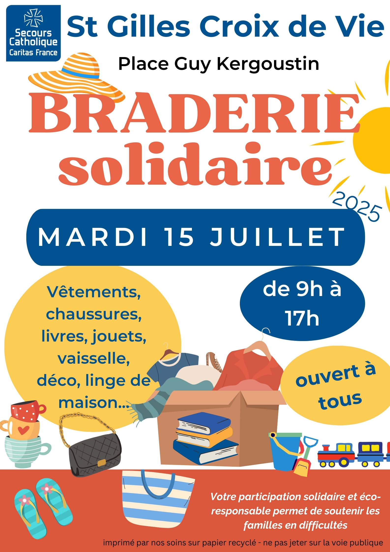 Feu d'artifice de bonnes affaires à la Boutique solidaire le 15 juillet