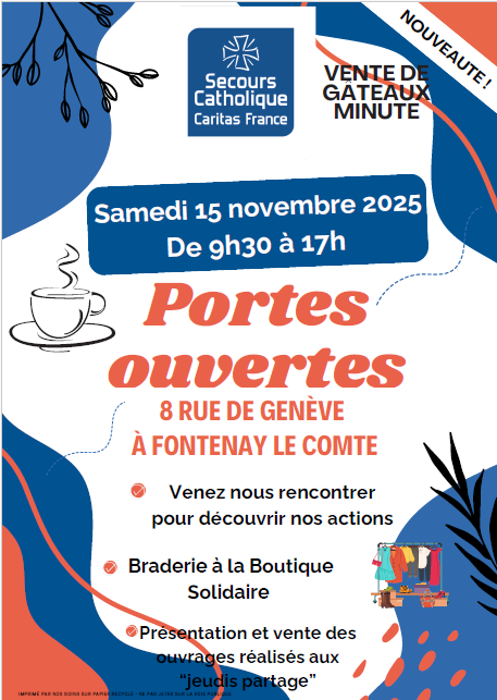 Vente de gâteaux minutes, braderie de la boutique solidaire ...
